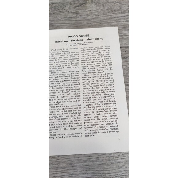 Wood Siding Painting Home & Garden Bulletin 203 USDA Brochure Guide 1973 - Picture 5 of 6